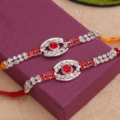 Set of 2 Lovely Stone Rakhis