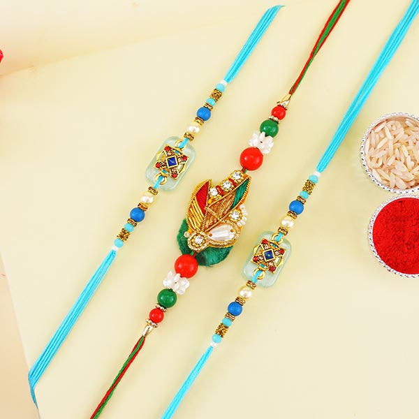 Designer Rakhi set of 3 - China