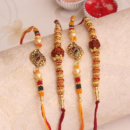 Divine set of 4 classy Rakhis