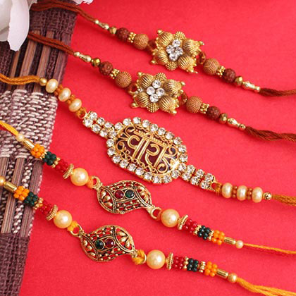 Astonishing Designer Rakhi set of 5