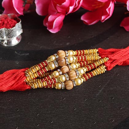 Vibrant Set of 12 Beaded Rakhi