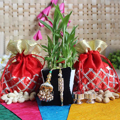 Healthful Bhaiya Bhabhi Rakhi Combo