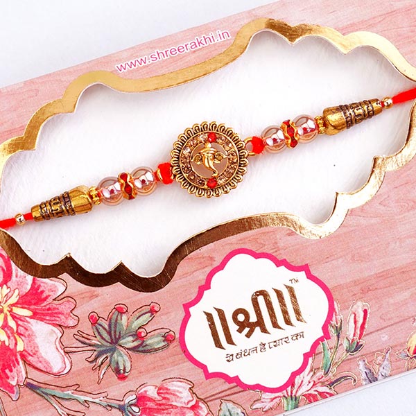 Kundan Rakhi with Haldiram White Rasbhari