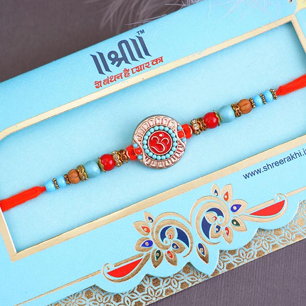 Auspicious Om Rakhi with Gulab Jamun