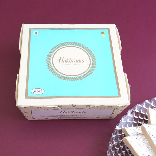 250gm Kaju Katli with Golden Rakhi