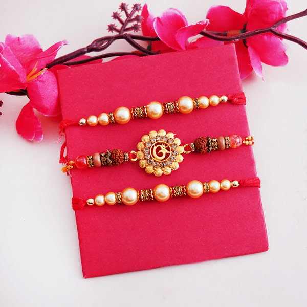 Majestic Golden Rakhis Hamper