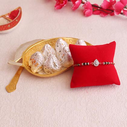 Attractive AD Rakhi with Kaju Samosa