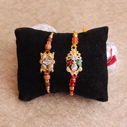 Alluring Rakhis with Chocolate Hamper