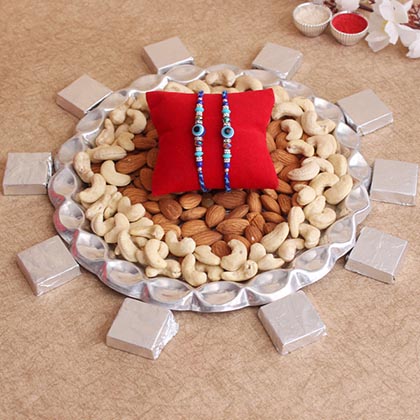 Auspicious Silver Thali Hamper