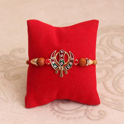 Khanda Rakhi & Personalized Frame Combo