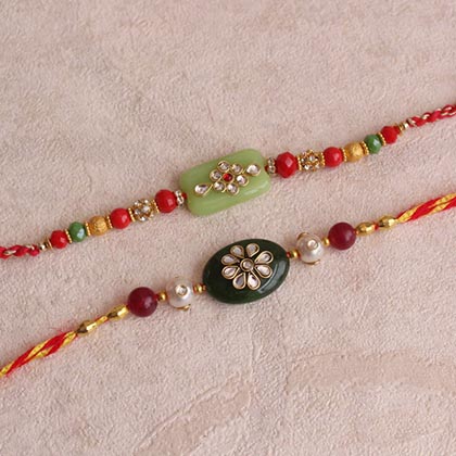 Sweet & Namkeen Kundan Rakhis Hamper