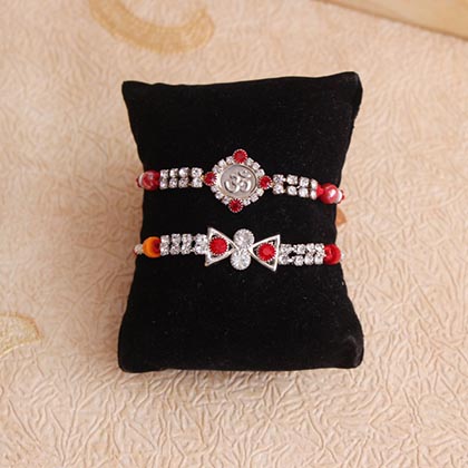 Silver Rakhis with Almonds