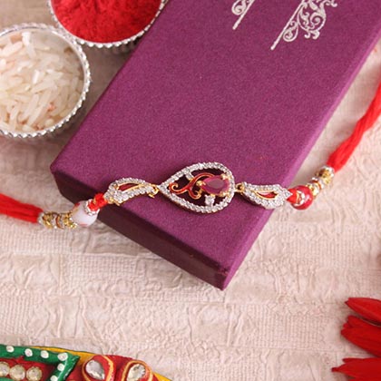 Enticing AD Stone Rakhi