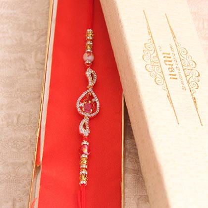 Enticing AD Stone Rakhi