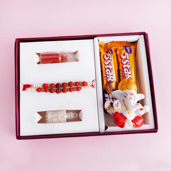 Ganesha Signature Box with 2 Rakhi