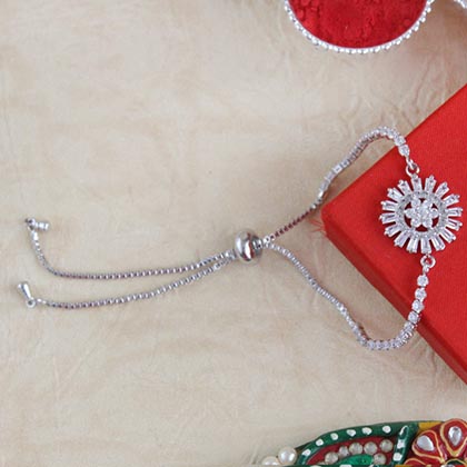 Floral Bracelet AD Rakhi