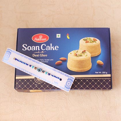 Evil Eye Rakhi with Soan Cake