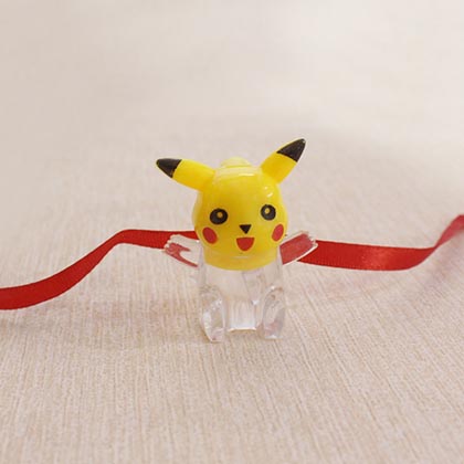 Pikachu Rakhi with Chocolates
