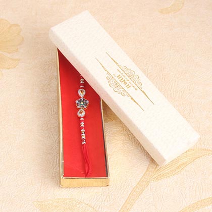 Meenakari Designer Rakhi with Sweets