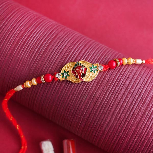 Ganpati Pearl Rakhi