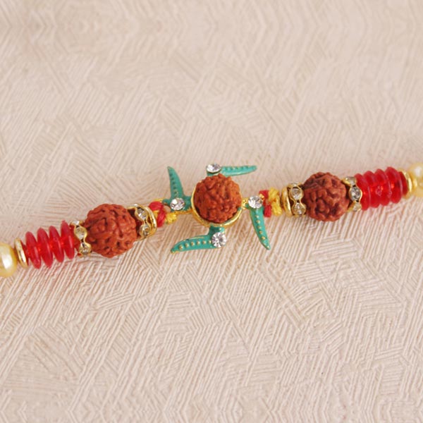 Rudraksha Swastika Rakhi