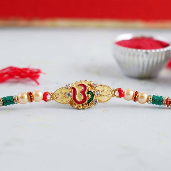 Golden Om Rakhi