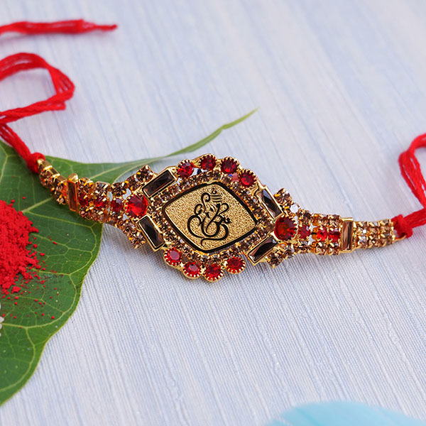 Graceful Golden Rakhi