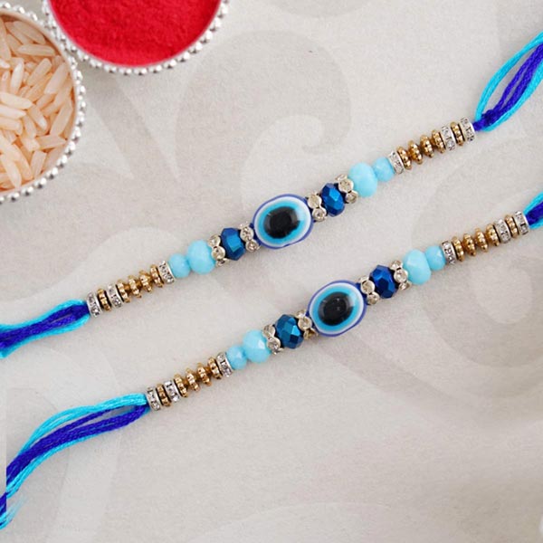 Set of 2 Evil Eye Rakhi - China