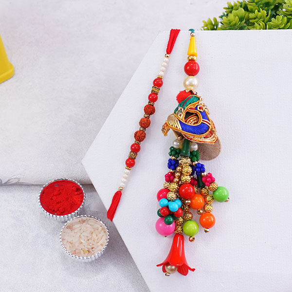 Elegant Bhaiya Bhabhi Rakhi Set