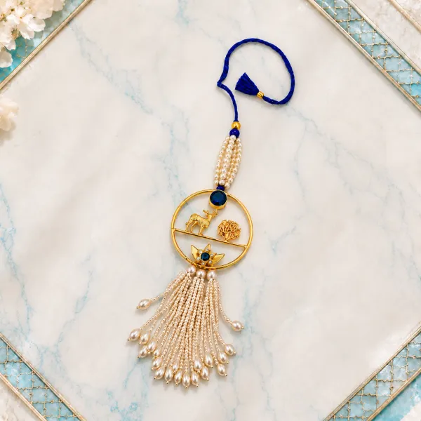 Royal Bhaiya Bhabhi Lumba Rakhi Set
