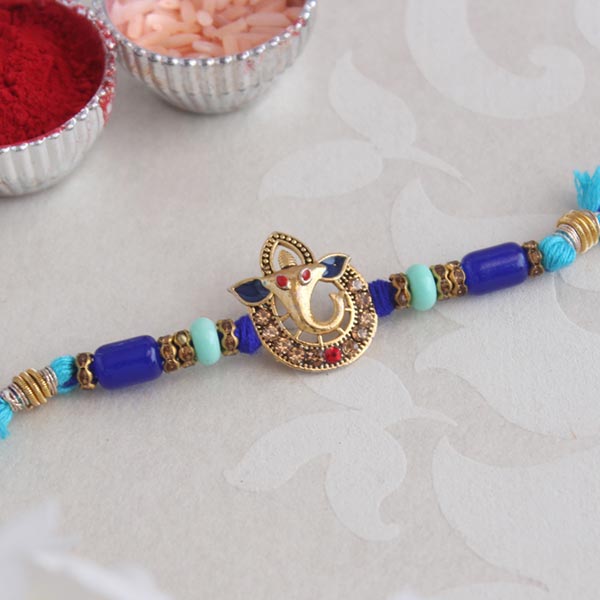 Send Blue Ganesha Rakhi South Korea Online