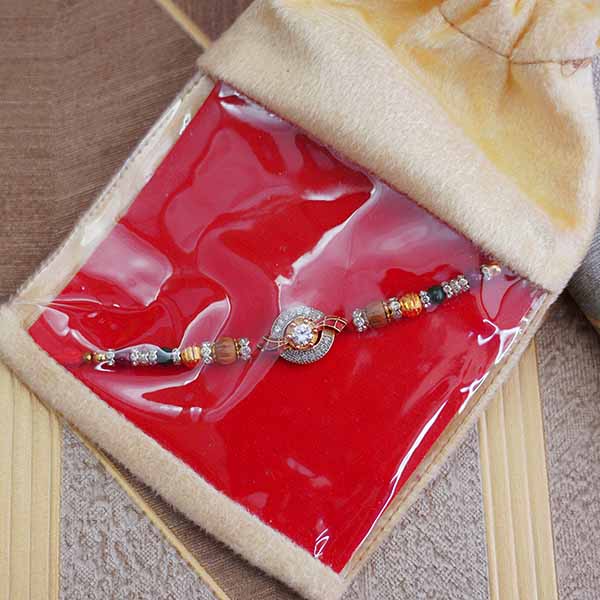 Multicolored AD Stone Rakhi