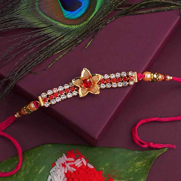 Golden Stone Rakhi