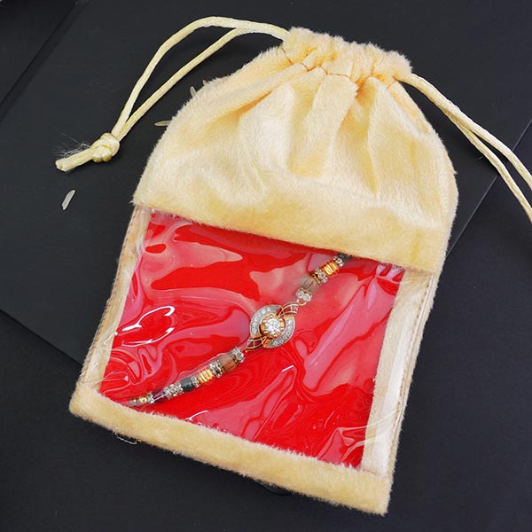 Set of 2 AD Stone Rakhi for Brothers