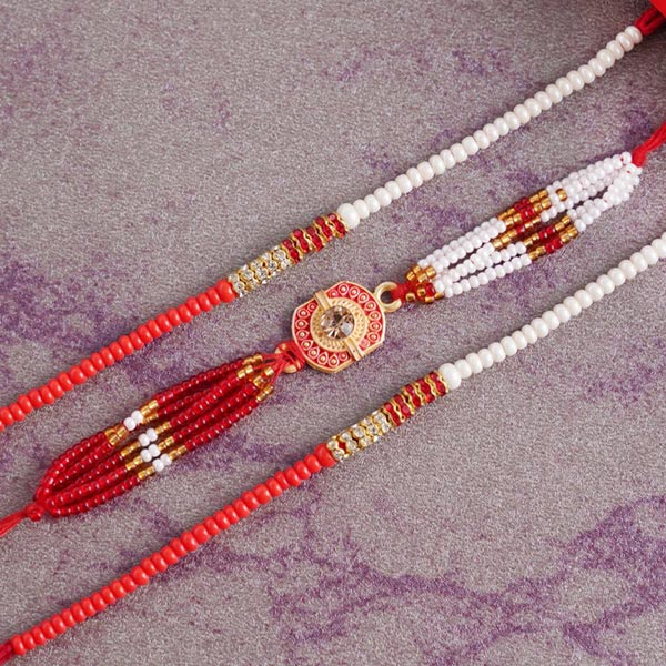 Designer Set of Three Rakhi
