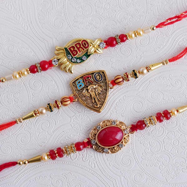 Rakhi Set of Three Golden Rakhi - Russia