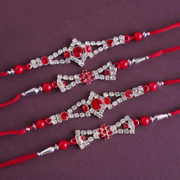Set of 4 Stone Rakhi