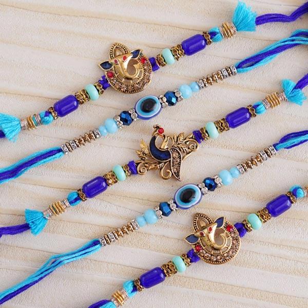 Set of 5 Auspicious Rakhi