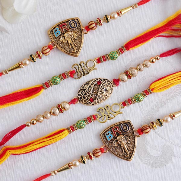 Five Rakhi Set of Designer Rakhi