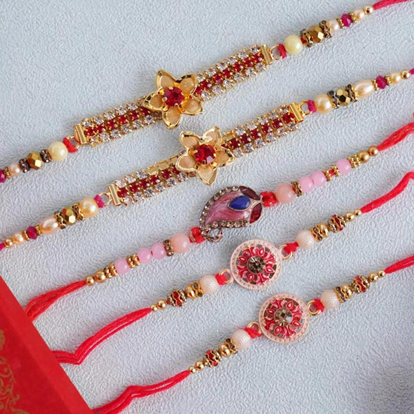 Set of 5 Trendy Rakhi for Brothers