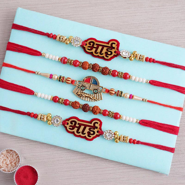 Trendy Rakhi Set of Five for Brothers - China