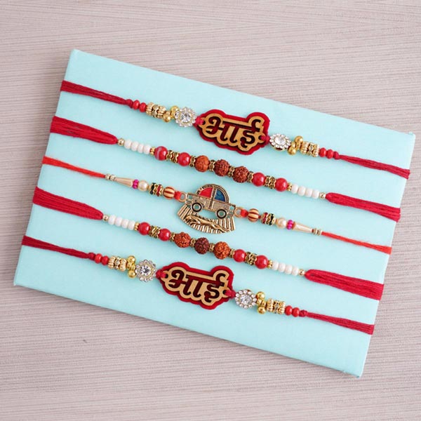 Trendy Rakhi Set of Five for Brothers - China