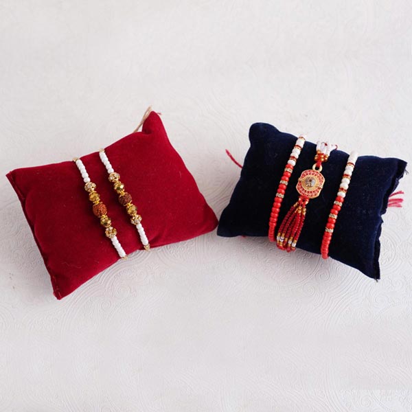 Designer Pearl Rakhi Set of 5