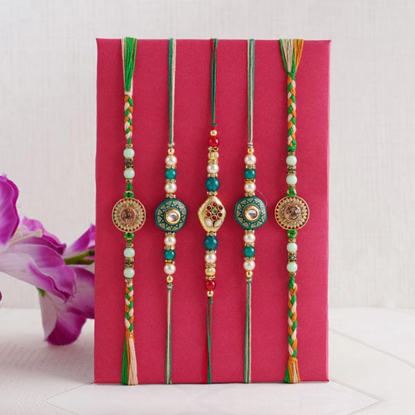 Traditional Designer Rakhi Set of Five - Egypt