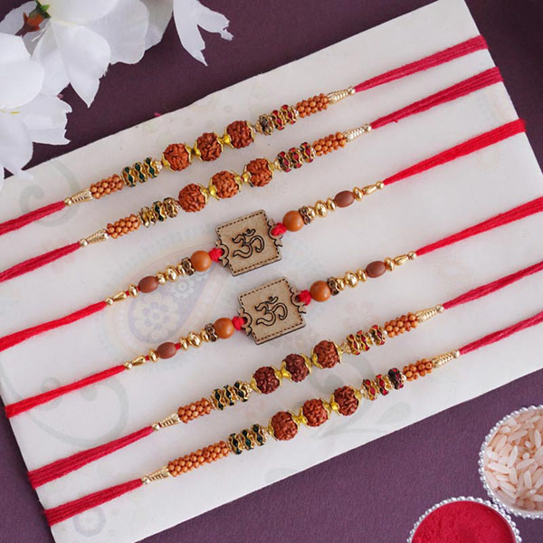 Set of six auspicious Rakhi