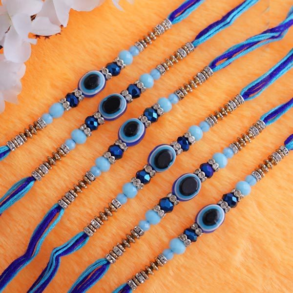 Evil Eye Rakhi Set of 6 - China