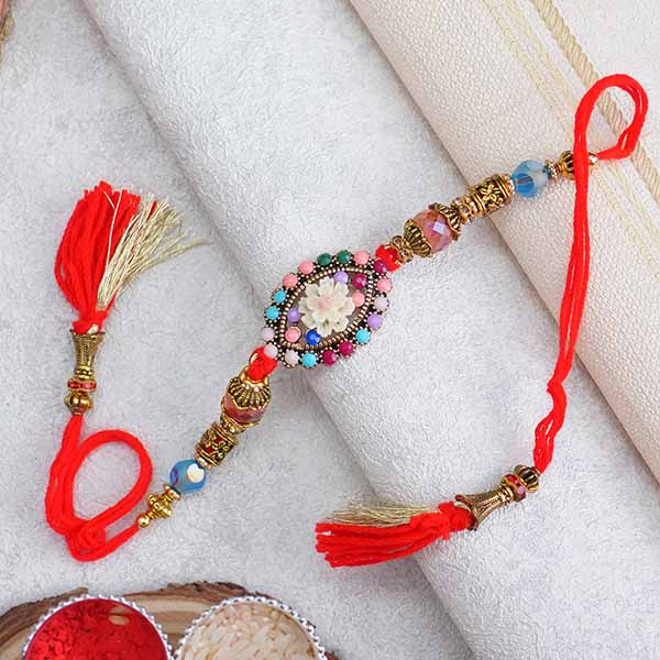 Beaded Designer Rakhi for Brother