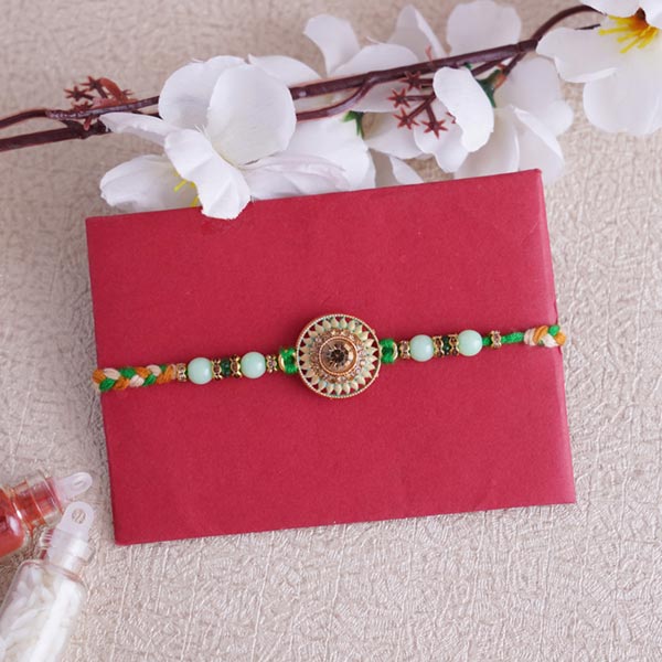 Traditional Rakhi With Biscuits and Chocolate