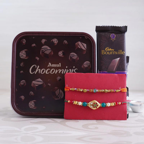 Two Rakhi Set With Chocolates
