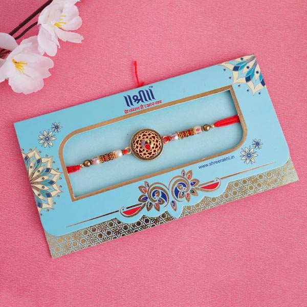 Designer Rakhi With Chocolate Combo